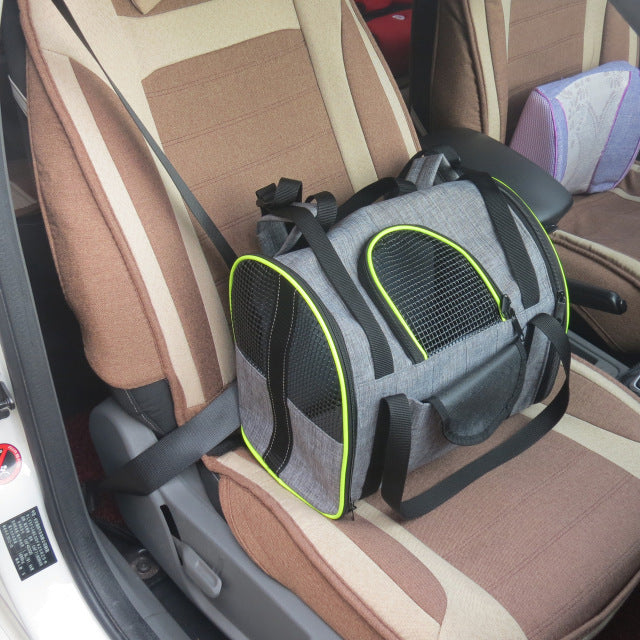 Multi-functional Folding Pet Travel Carrier - Car Seat Basket & Portable Bag for Dogs & Cats