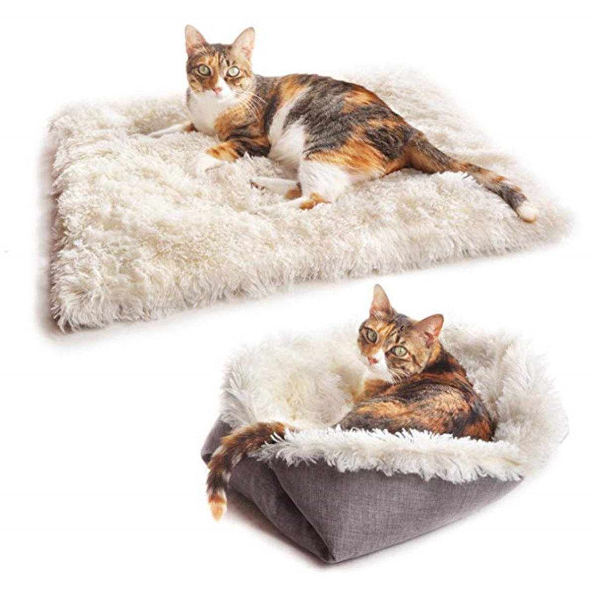 Premium Plush Pet Bed Mat – Soft, Warm & Foldable