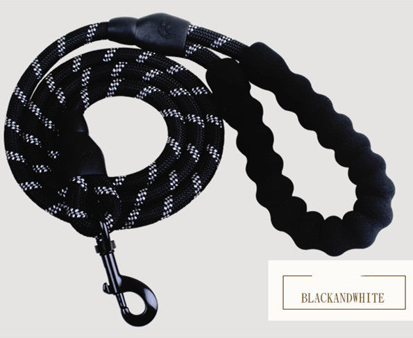 Reflective Nylon Dog Leash – Comfortable Foam Handle, Durable & Anti-Skid Leash for Small, Medium & Large Dogs
