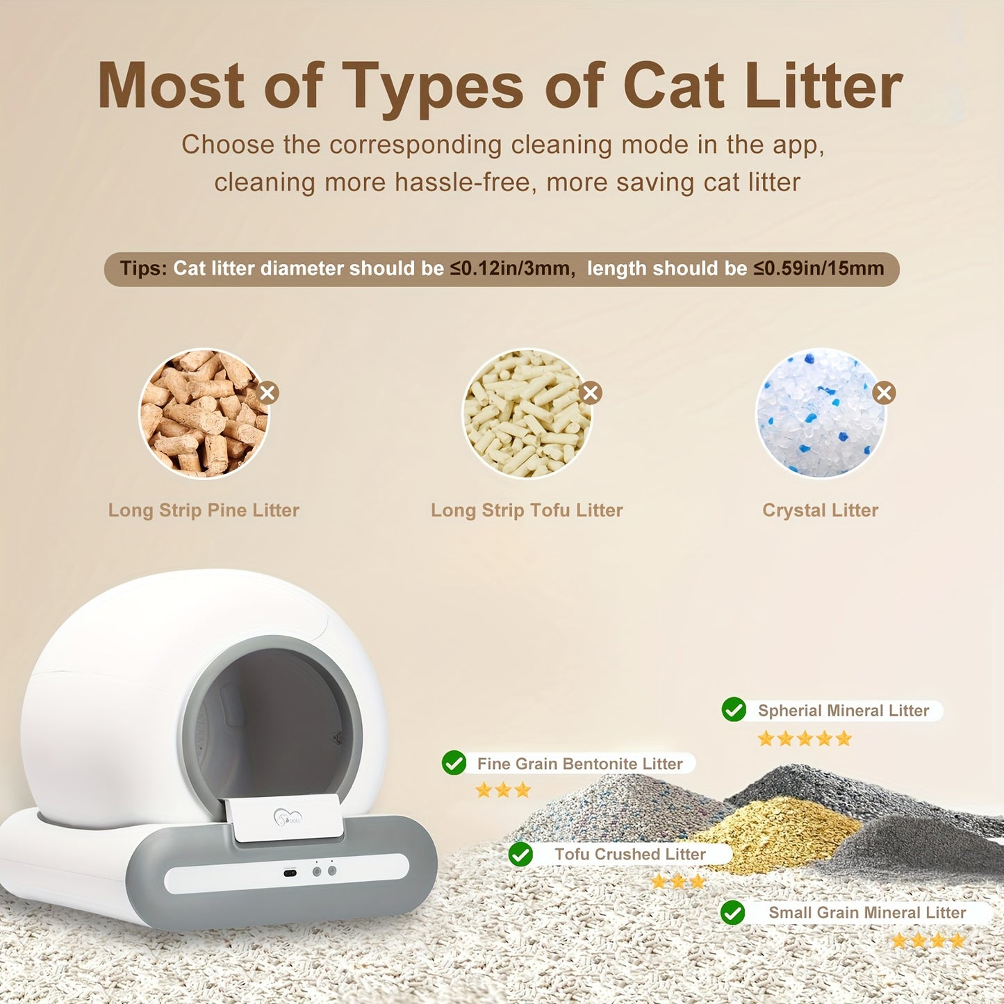 Smart Self-Cleaning Cat Litter Box – Automatic WiFi Control & 65L Waste Bin (UK Plug) - TailAura