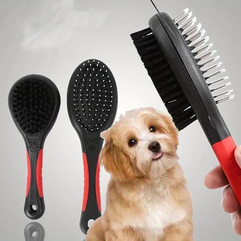 2-in-1 Double-Sided Pet Grooming Comb Pin & Bristle Tool for Shedding & Dirt | BUY 1 GET 1 FREE! - TailAura