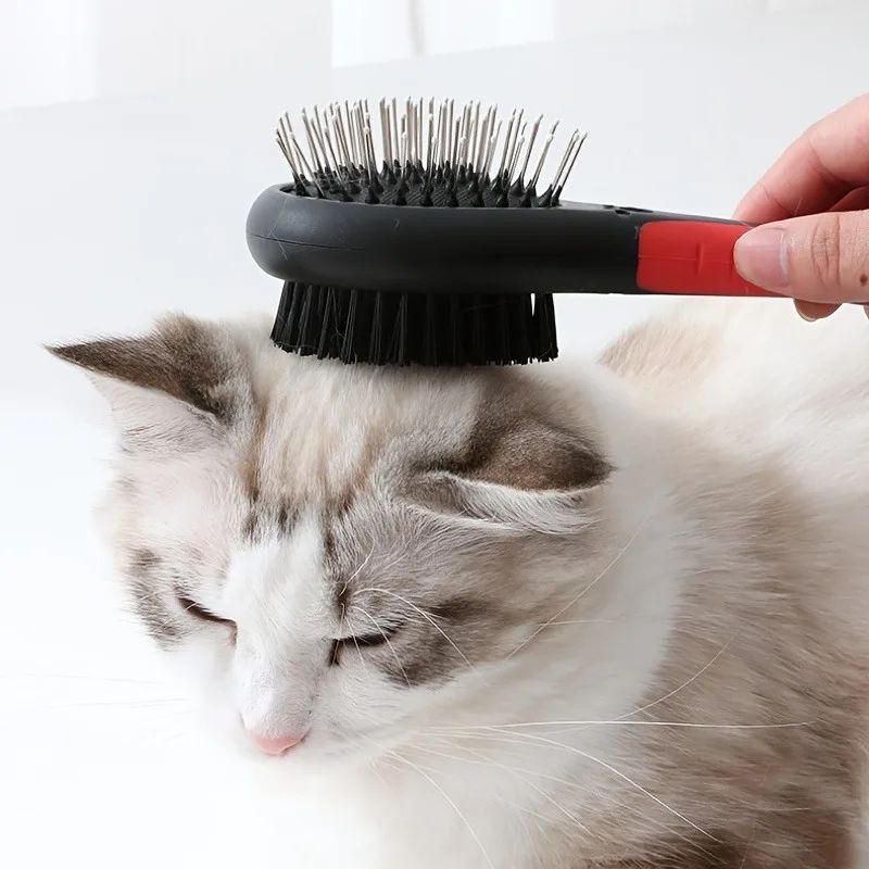 2-in-1 Double-Sided Pet Grooming Comb Pin & Bristle Tool for Shedding & Dirt | BUY 1 GET 1 FREE! - TailAura