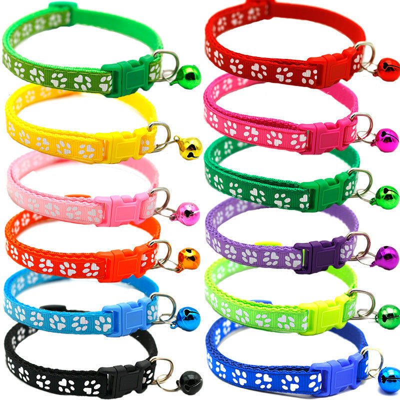 Adjustable Cat & Dog ID Collars with Bells – Lightweight Summer Pet Collar with Optional Pendant & Battery for Small Pets - TailAura