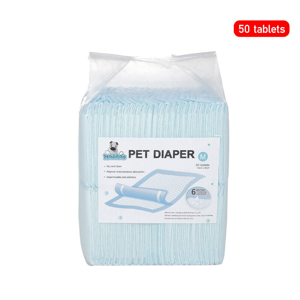 50× Large Puppy Training Pads – Super Absorbent, Leak-Proof Toilet Mats for Dogs & Cats (60×45cm) - TailAura