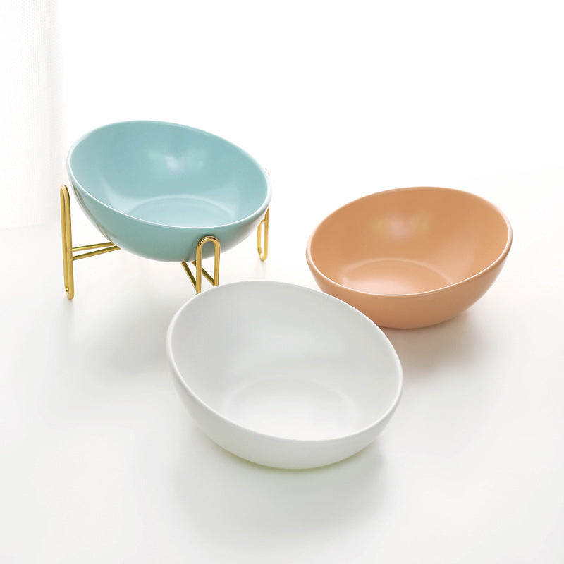 Ceramic Pet Bowl - Solid Colour Kraft Paper Box Packaging - TailAura