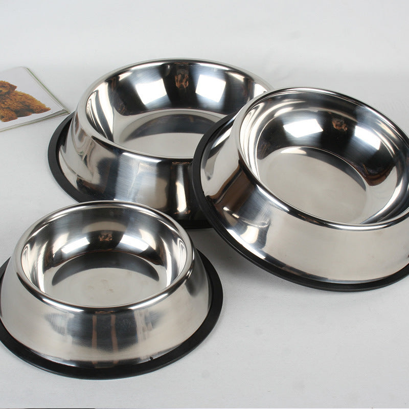 Classic Stainless Steel Pet Bowls (Pair) – Non-Slip & Hygienic for Food & Water - TailAura