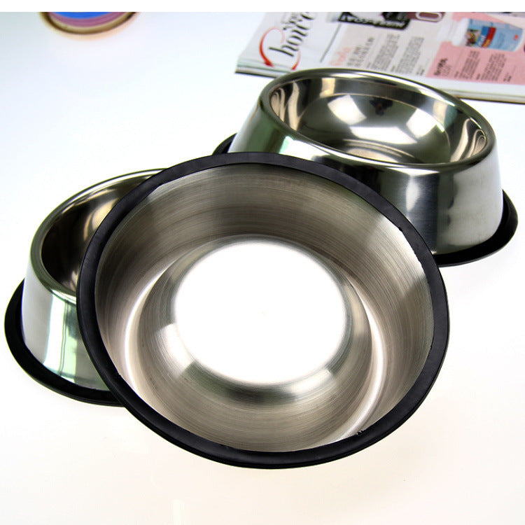 Classic Stainless Steel Pet Bowls (Pair) – Non-Slip & Hygienic for Food & Water - TailAura