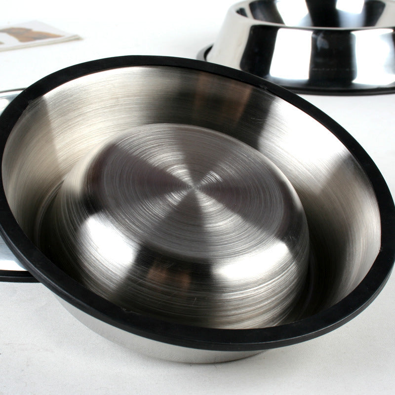 Classic Stainless Steel Pet Bowls (Pair) – Non-Slip & Hygienic for Food & Water - TailAura