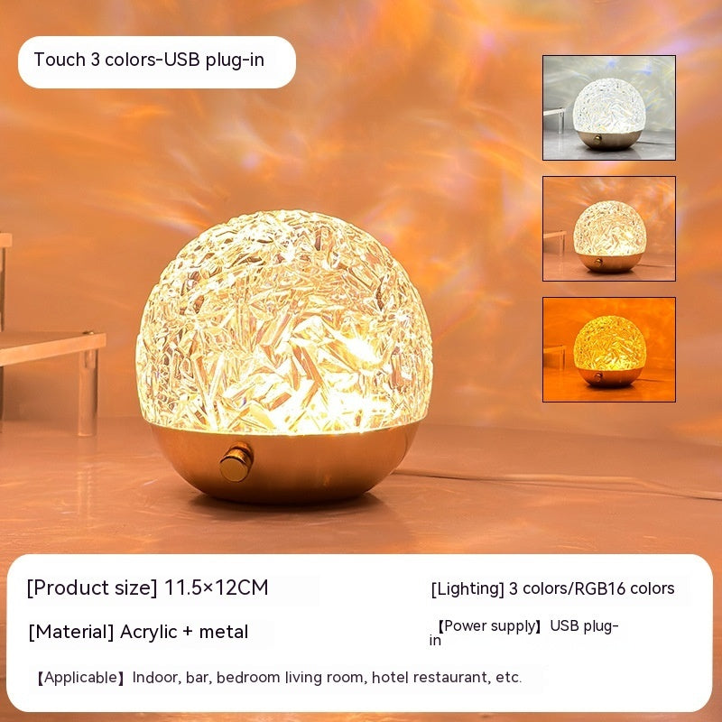 Crystal Water Ripple Projector – Calming Ambiance & Visual Enrichment for Your Pet's Haven - TailAura