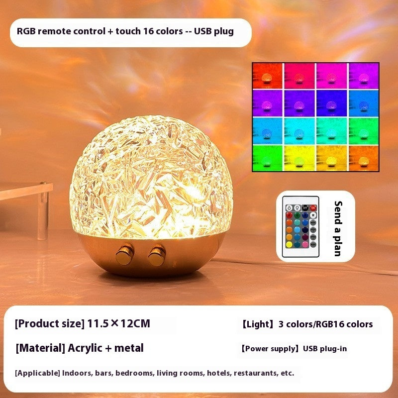 Crystal Water Ripple Projector – Calming Ambiance & Visual Enrichment for Your Pet's Haven - TailAura