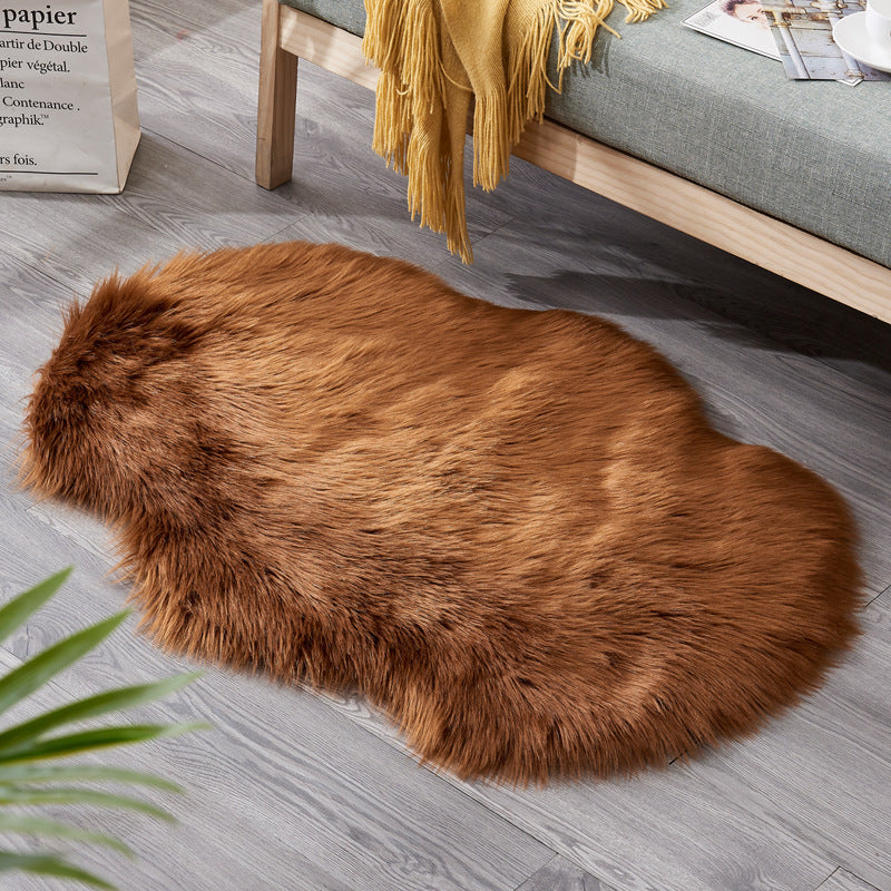 Cold-Proof Irregular Shaped Floor Mat – Non-Slip European Style Carpet for Living Room or Sofa Cushion - TailAura