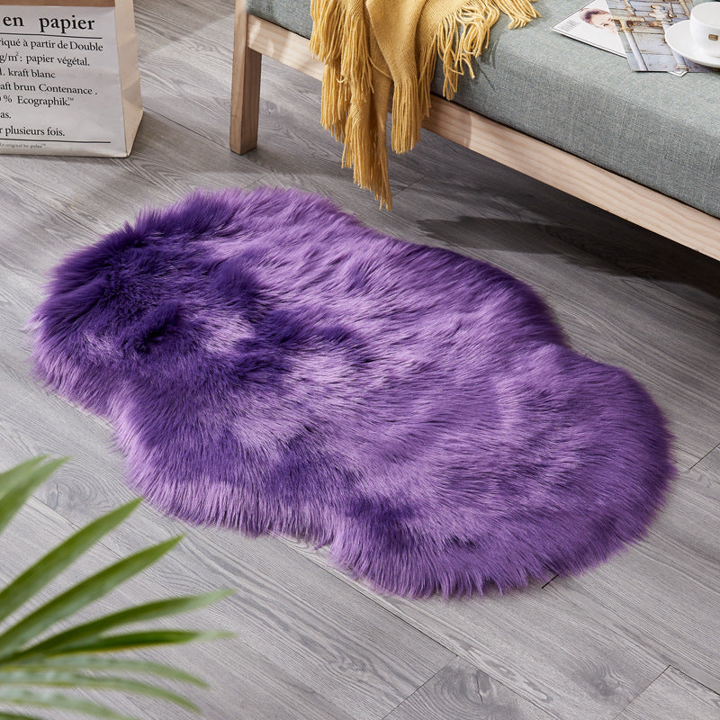 Cold-Proof Irregular Shaped Floor Mat – Non-Slip European Style Carpet for Living Room or Sofa Cushion - TailAura