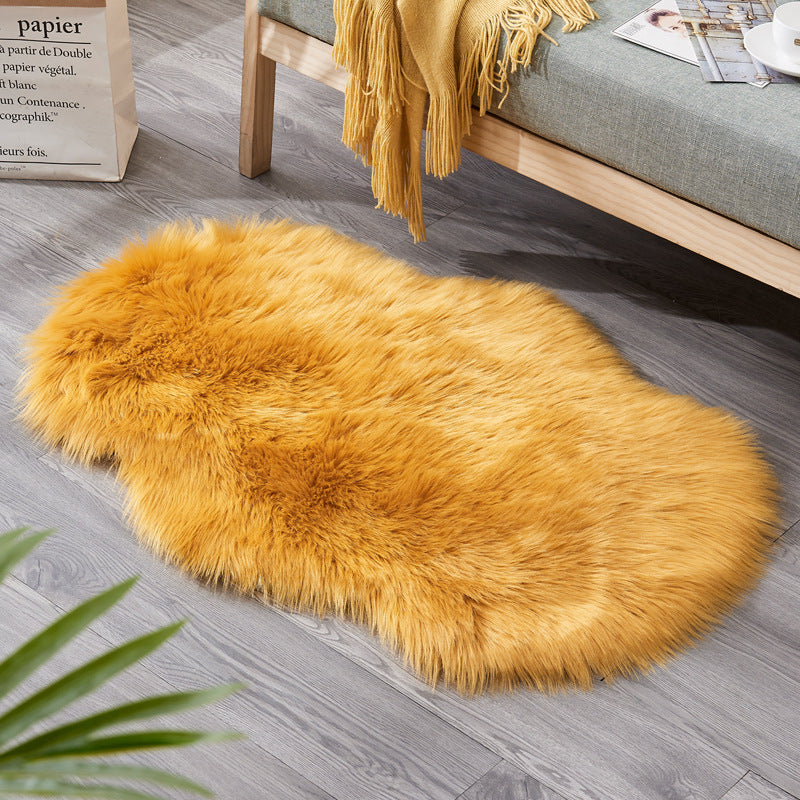 Cold-Proof Irregular Shaped Floor Mat – Non-Slip European Style Carpet for Living Room or Sofa Cushion - TailAura