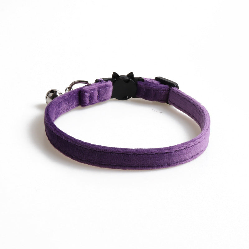 Elegant Velvet Dog Collar with Bowknot – Adjustable Soft Pet Collar for Small Dogs & Puppies - TailAura