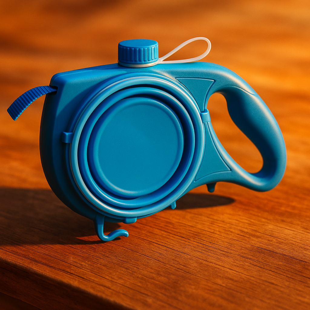 Multifunctional Retractable Dog Leash with Built-in Bowl – Portable & Tangle-Free - TailAura