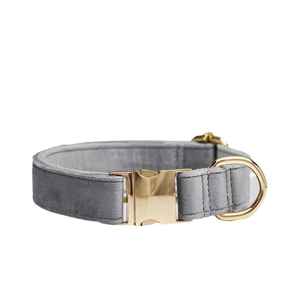 Solid Colour Pet Collar & Leash Set – Simple Polyester Dog Collar with Matching Lead for Everyday Walks - TailAura