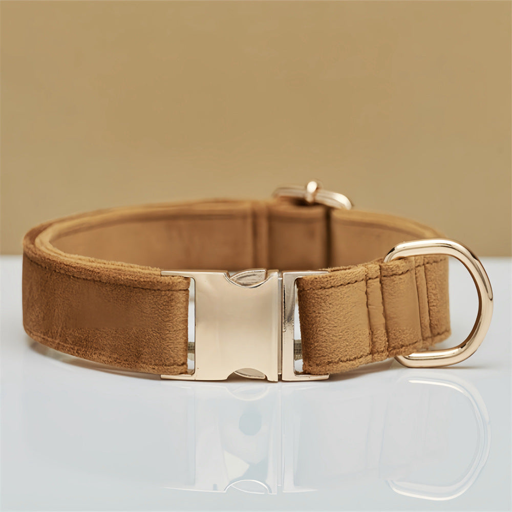 Solid Colour Pet Collar & Leash Set – Simple Polyester Dog Collar with Matching Lead for Everyday Walks - TailAura