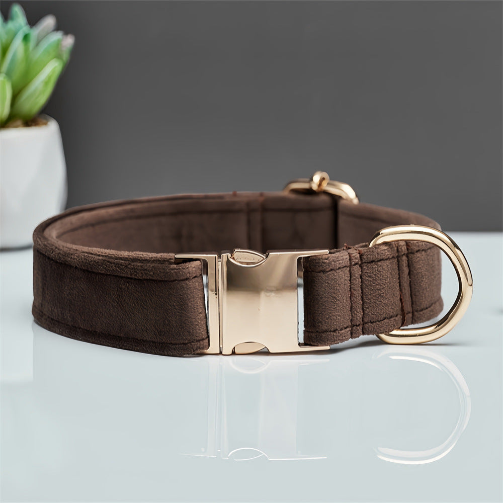 Solid Colour Pet Collar & Leash Set – Simple Polyester Dog Collar with Matching Lead for Everyday Walks - TailAura