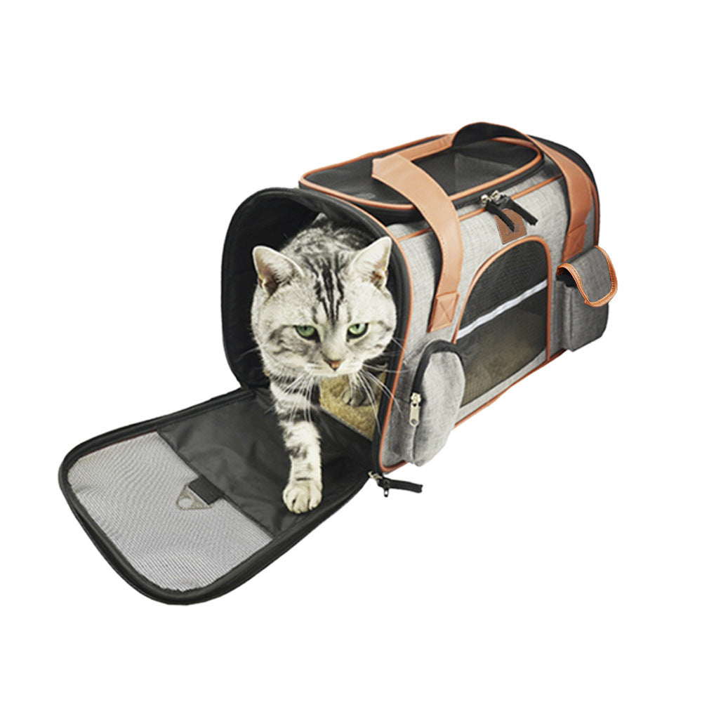 Durable Oxford Cloth Pet Travel Carrier for Small Dogs - Car Seat Function - TailAura