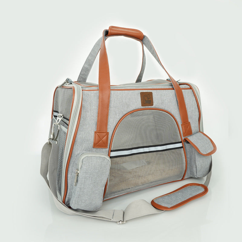 Durable Oxford Cloth Pet Travel Carrier for Small Dogs - Car Seat Function - TailAura