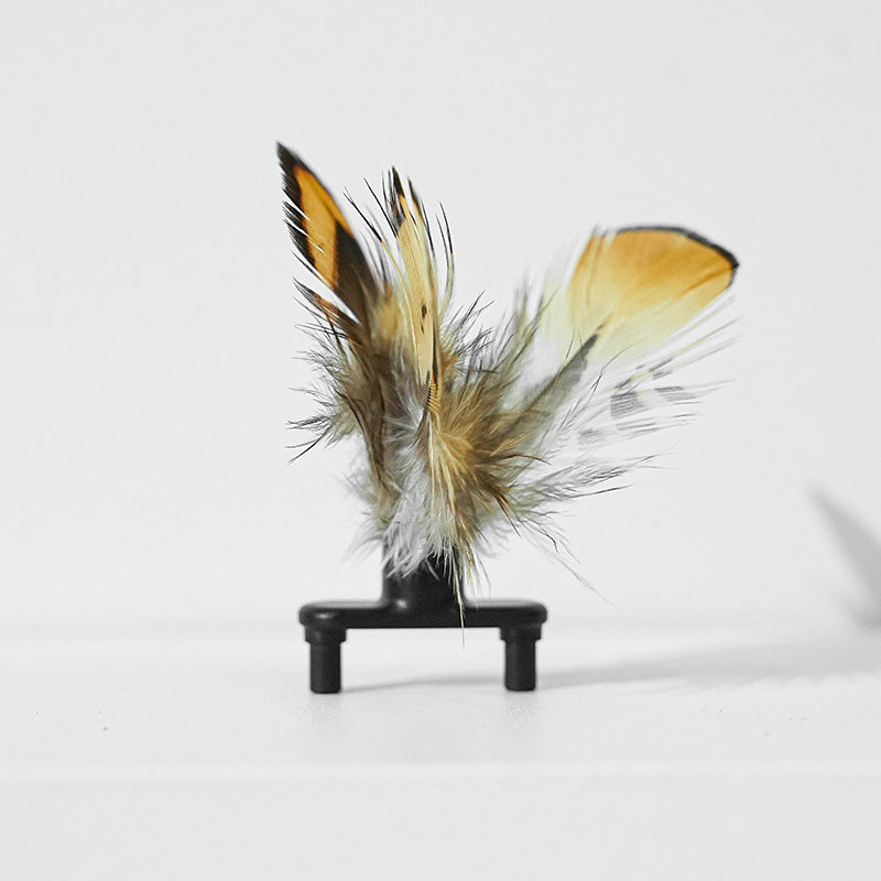 Electric Bee Cat Toy Interactive Moving Car with Feather Teaser - TailAura