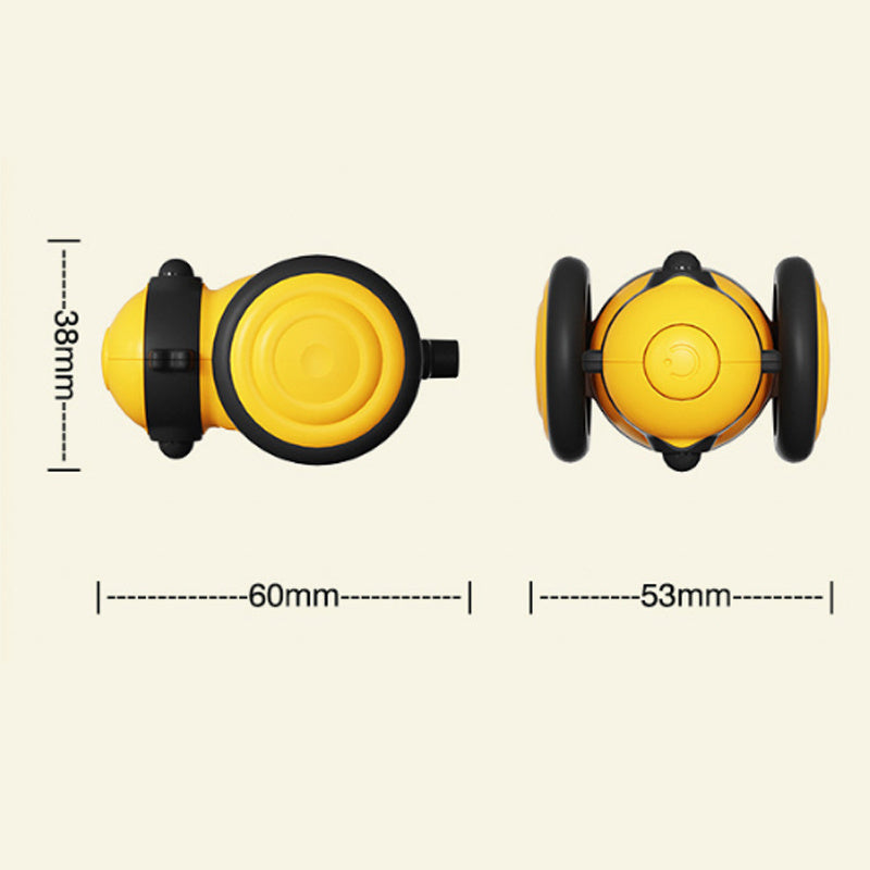 Electric Bee Cat Toy Interactive Moving Car with Feather Teaser - TailAura