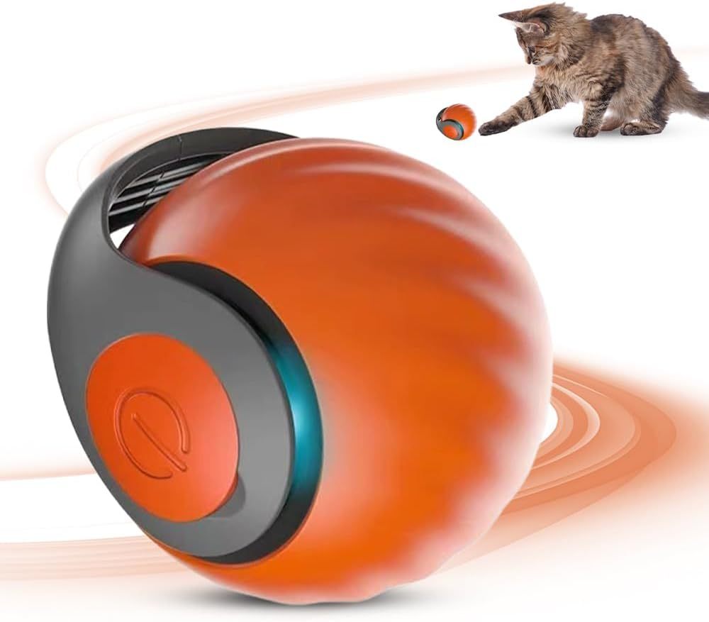 Interactive Smart Rolling Pet Ball Self-Moving Toy with Touch Control for Cats & Dogs - TailAura