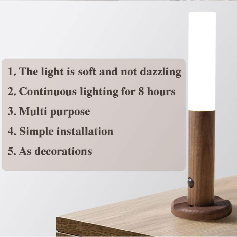 Magnetic Wooden LED Motion Sensor Light – Gentle Safety & Style for Your Pet's Home - TailAura