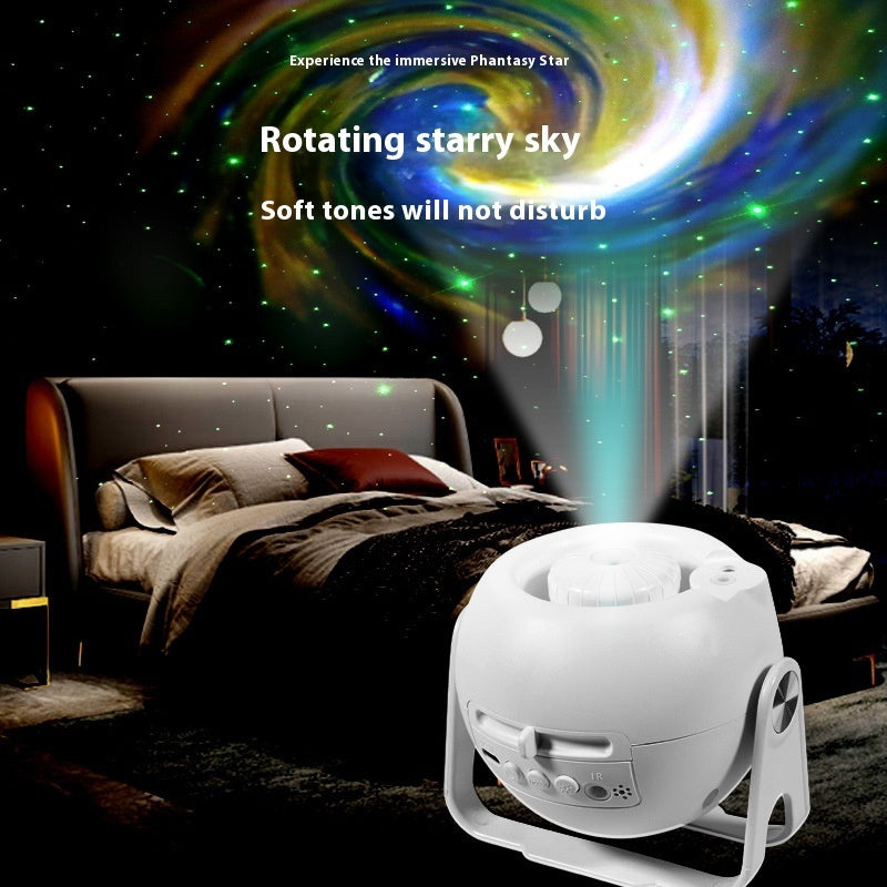 Starry Sky Soother & Sound Machine with Bluetooth | Wireless White Noise Projector Lamp with Remote & 10 Cards for Relaxation & Ambience - TailAura