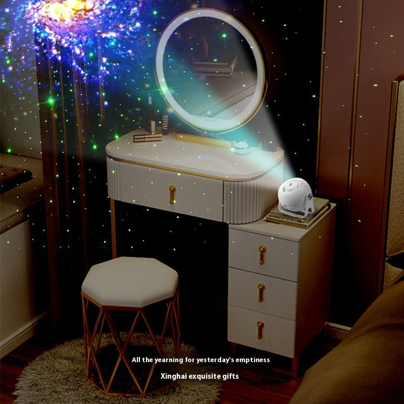 Starry Sky Soother & Sound Machine with Bluetooth | Wireless White Noise Projector Lamp with Remote & 10 Cards for Relaxation & Ambience - TailAura