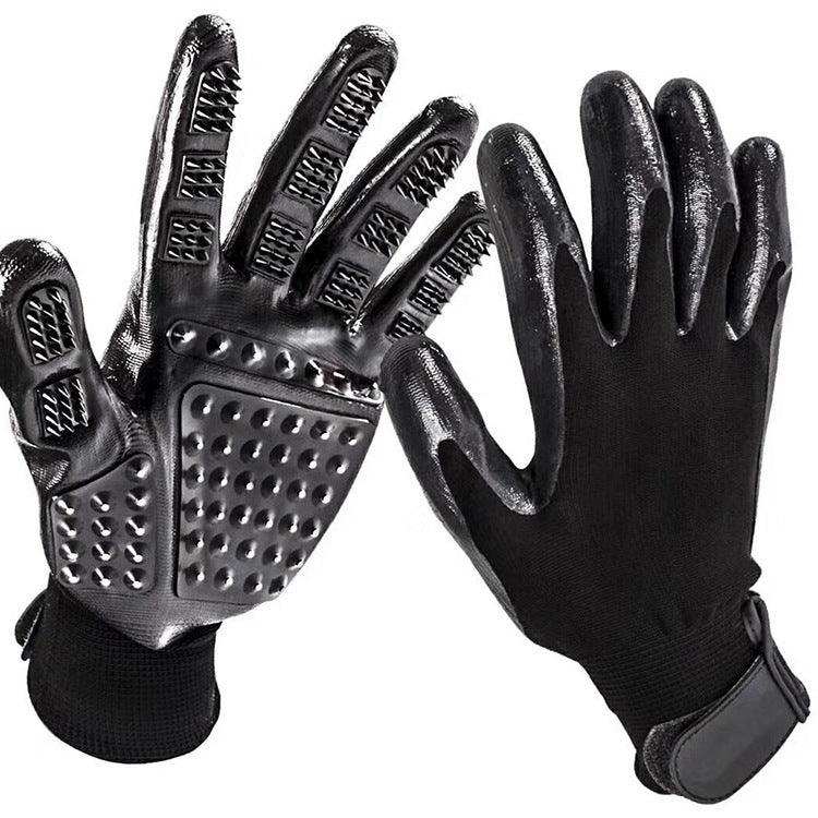 Pet Grooming & De-Shedding Glove Soft Rubber Massage Brush for Cats & Dogs | BUY 1 GET 1 FREE! - TailAura