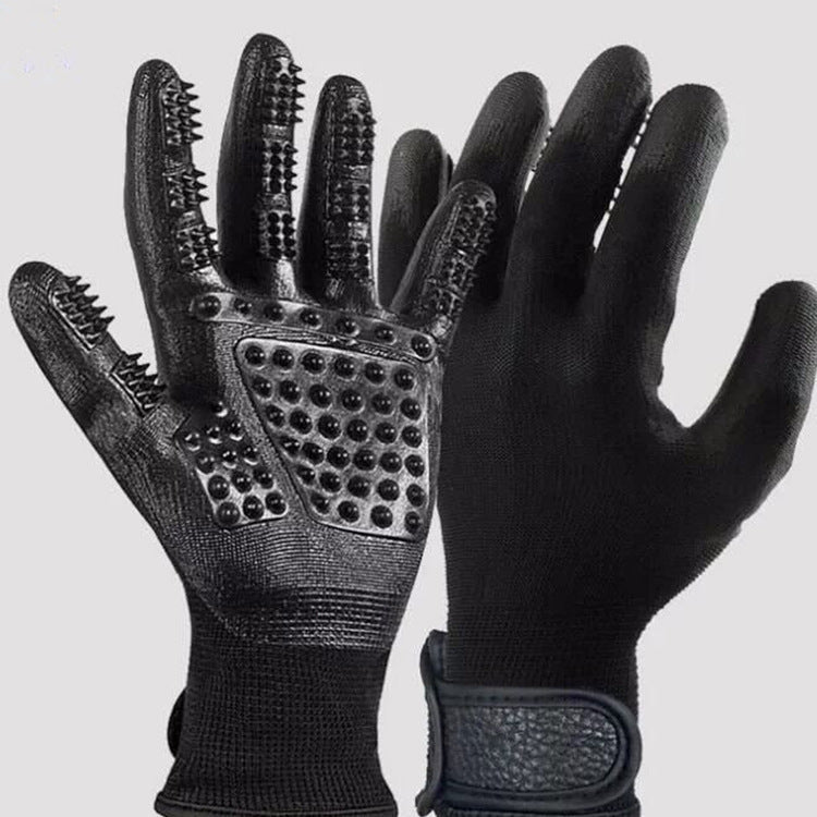 Pet Grooming & De-Shedding Glove Soft Rubber Massage Brush for Cats & Dogs | BUY 1 GET 1 FREE! - TailAura