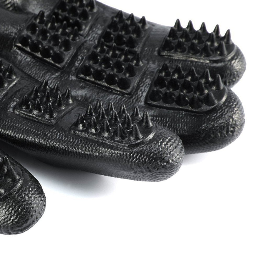 Pet Grooming & De-Shedding Glove Soft Rubber Massage Brush for Cats & Dogs | BUY 1 GET 1 FREE! - TailAura