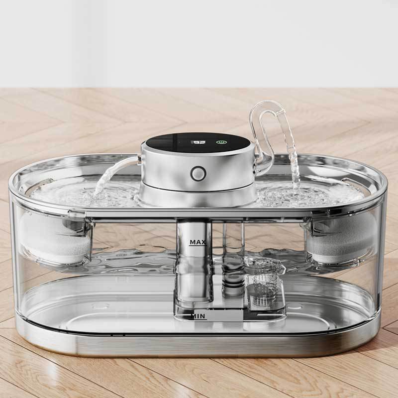 Pet Smart Water Dispenser Wireless, Rechargeable Hydration for Cats & Dogs - TailAura
