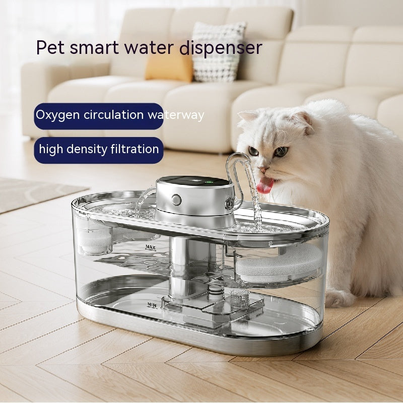 Pet Smart Water Dispenser Wireless, Rechargeable Hydration for Cats & Dogs - TailAura
