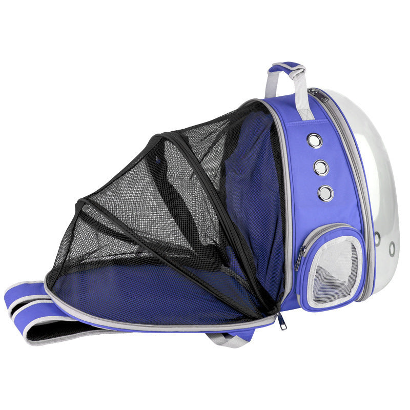 Portable Pet Puppy Backpack Carrier – Space Capsule Design with 360° Sightseeing Window, Lightweight & Breathable - TailAura