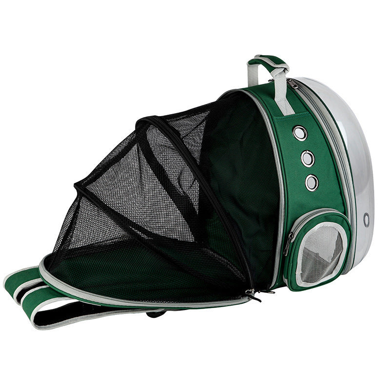 Portable Pet Puppy Backpack Carrier – Space Capsule Design with 360° Sightseeing Window, Lightweight & Breathable - TailAura