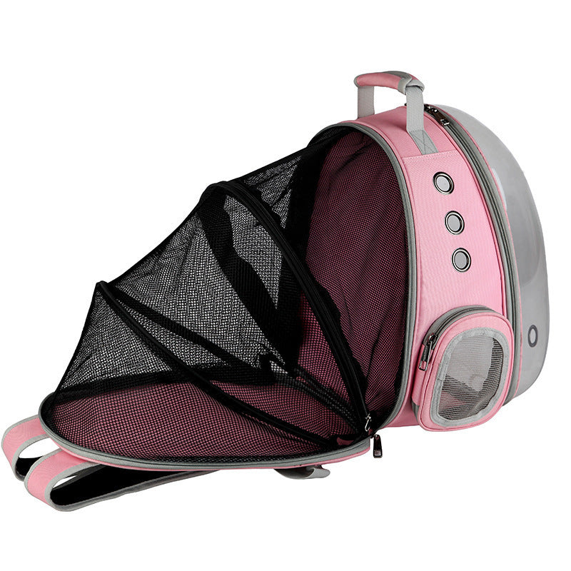 Portable Pet Puppy Backpack Carrier – Space Capsule Design with 360° Sightseeing Window, Lightweight & Breathable - TailAura