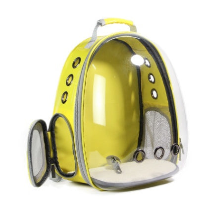Portable Pet Puppy Backpack Carrier – Space Capsule Design with 360° Sightseeing Window, Lightweight & Breathable - TailAura