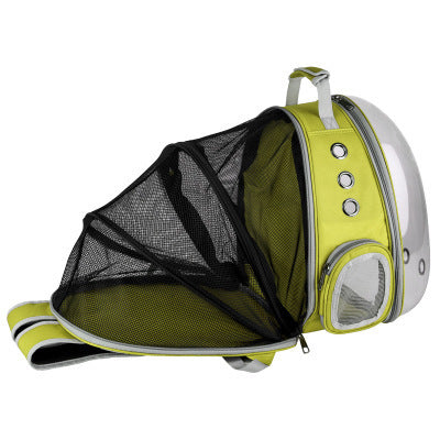 Portable Pet Puppy Backpack Carrier – Space Capsule Design with 360° Sightseeing Window, Lightweight & Breathable - TailAura