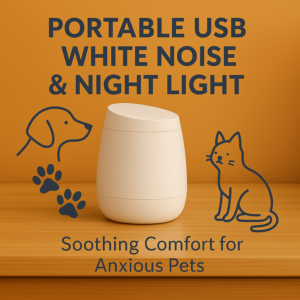 Portable USB White Noise Cup & Night Light – Soothing Comfort for Anxious Pets - TailAura