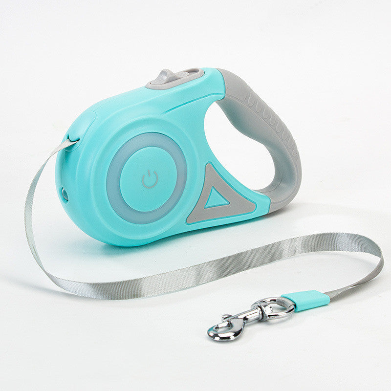Retractable Dog Leash with Spotlight & Collar – Automatic Traction Rope for Small & Medium Dogs - TailAura