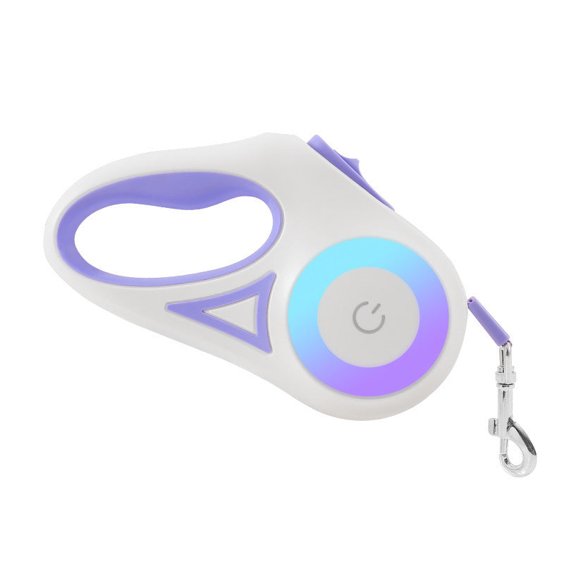 Retractable Dog Leash with Spotlight & Collar – Automatic Traction Rope for Small & Medium Dogs - TailAura
