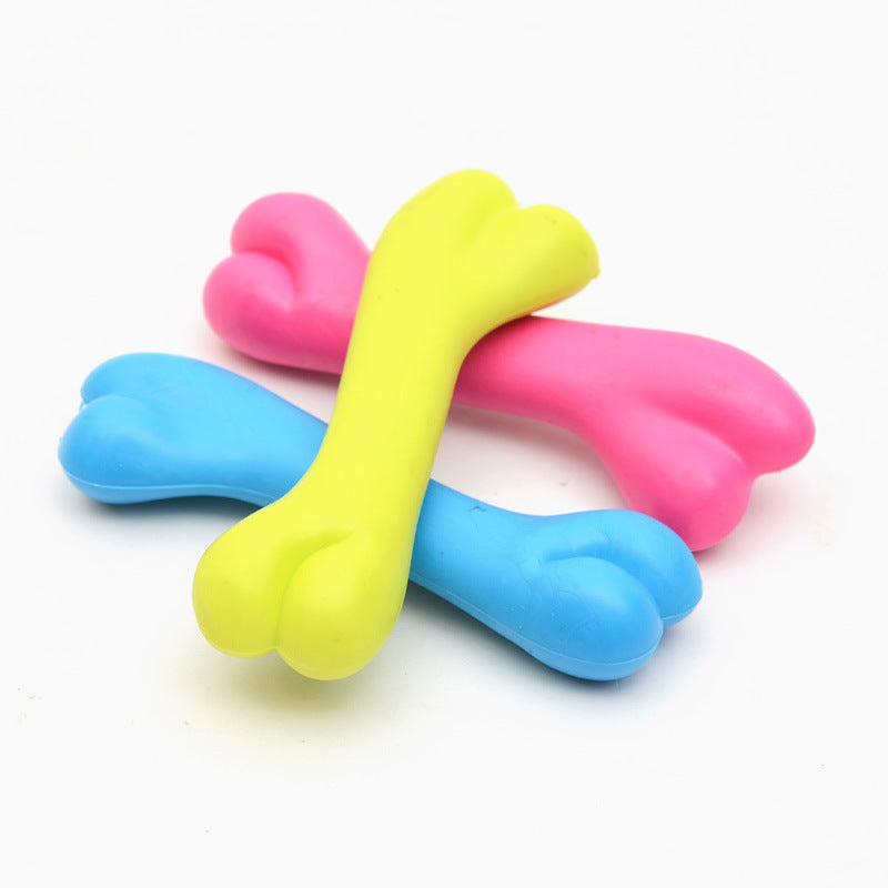 Rubber Chew Bone Toy – Durable TPR Molar Toy for Puppies - TailAura
