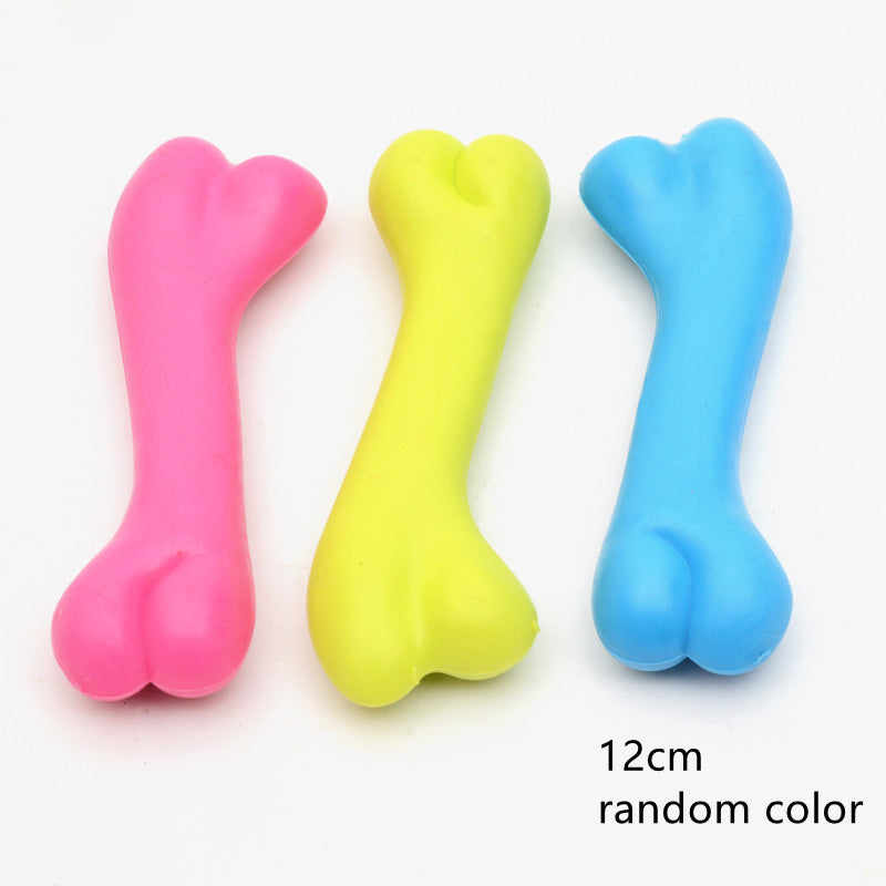 Rubber Chew Bone Toy – Durable TPR Molar Toy for Puppies - TailAura