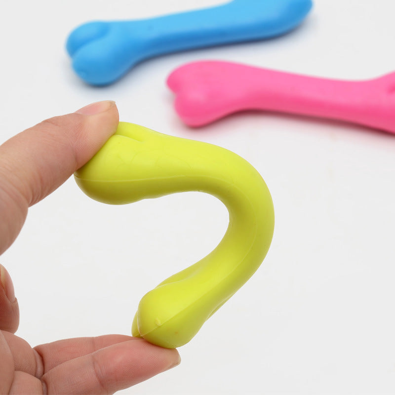 Rubber Chew Bone Toy – Durable TPR Molar Toy for Puppies - TailAura