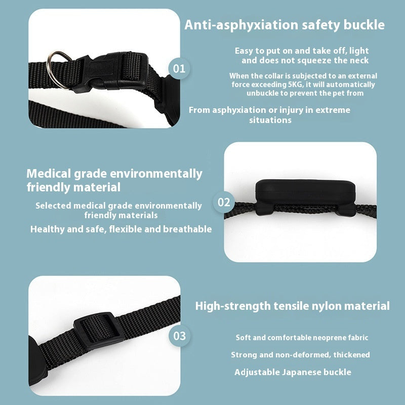 Smart Anti-Lost Pet Collar with 90dB Alarm - Bluetooth 5.2 for Cats & Small Dogs - TailAura