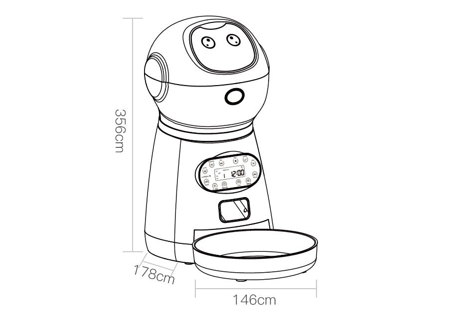 Smart Automatic Pet Feeder 2025 - Programmable Dry Food Dispenser with Voice Recorder & Anti-Jam System - TailAura