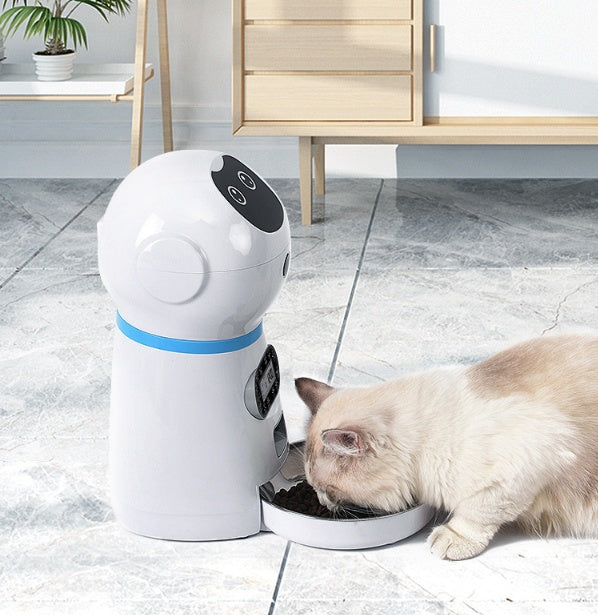Smart Automatic Pet Feeder 2025 - Programmable Dry Food Dispenser with Voice Recorder & Anti-Jam System - TailAura