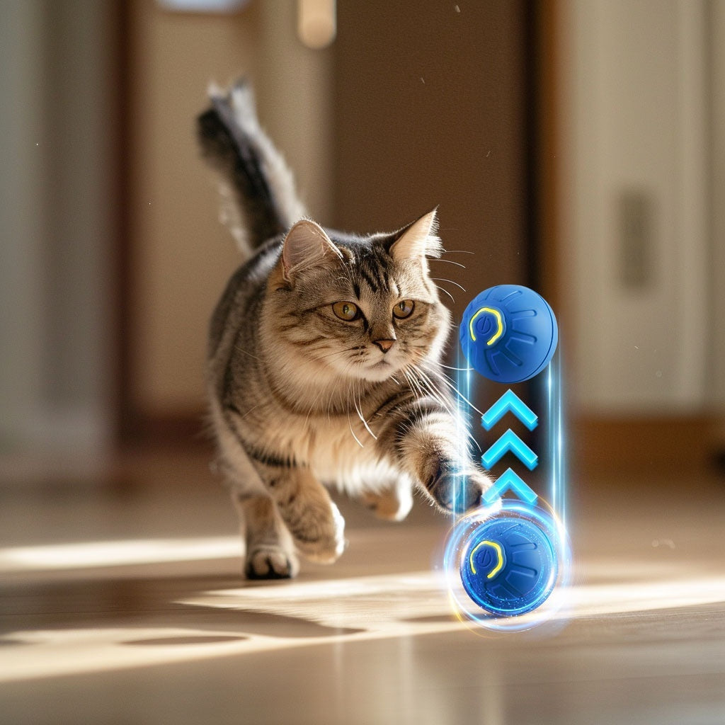 Smart Interactive Pet Toy Ball USB Rechargeable Fun for Dogs & Cats! - TailAura